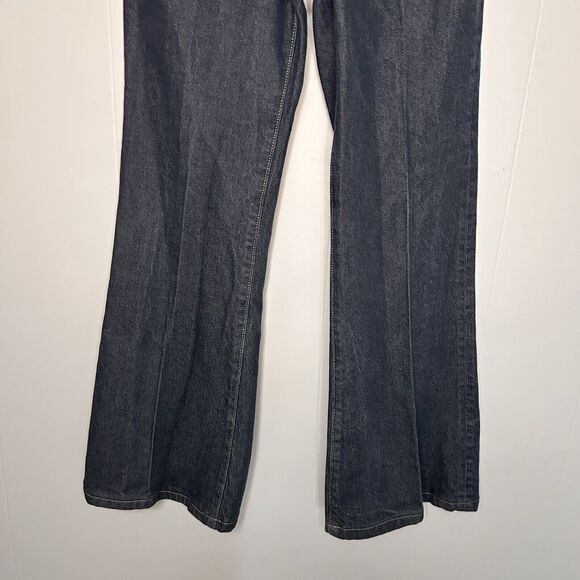 Express Mid Rise '70s Flare Jeans Dark Denim Women's Size 2R - Picture 3 of 10